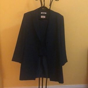 Classic KASPER for A.S.L. DK Green Long Blazer Set